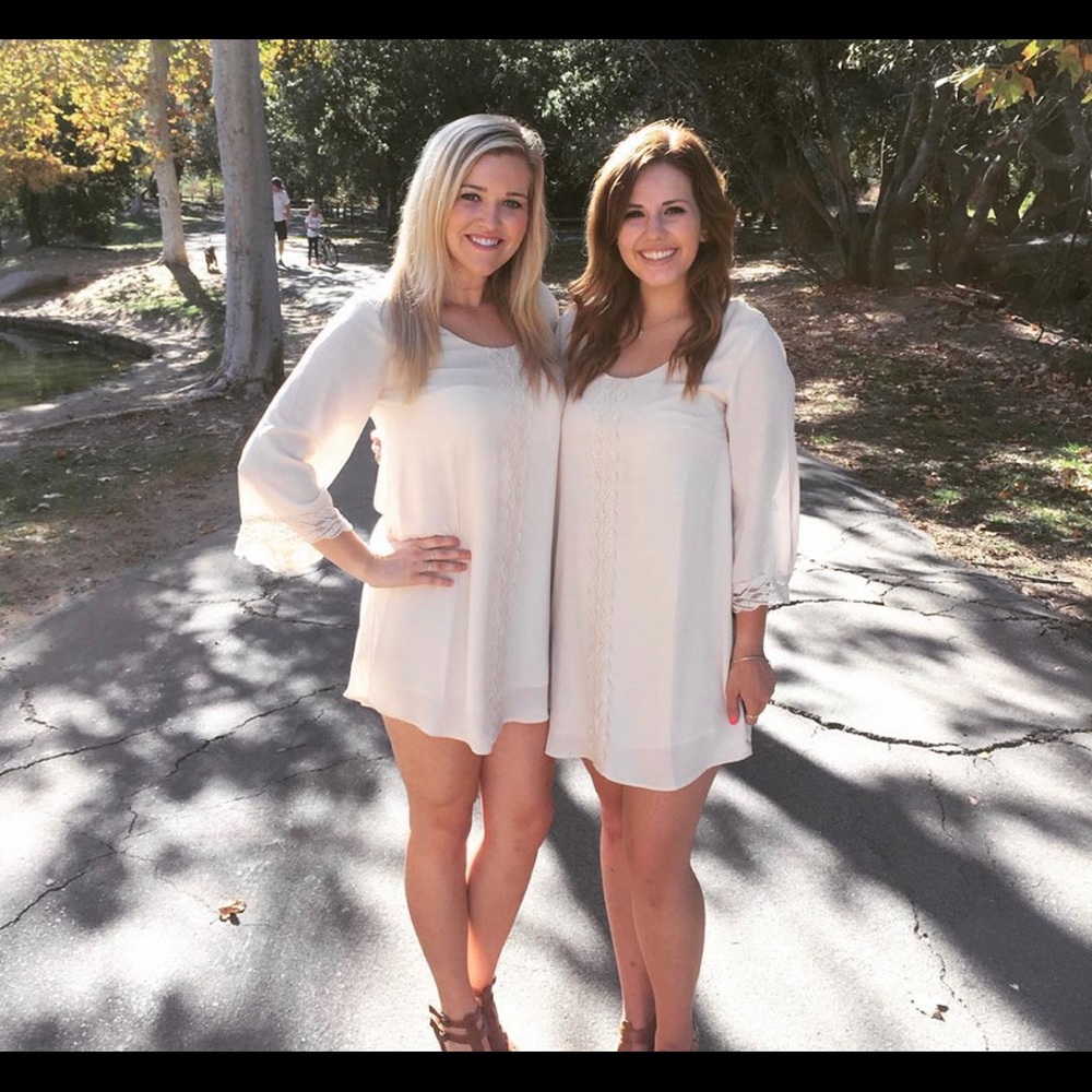 ASTR cream dress